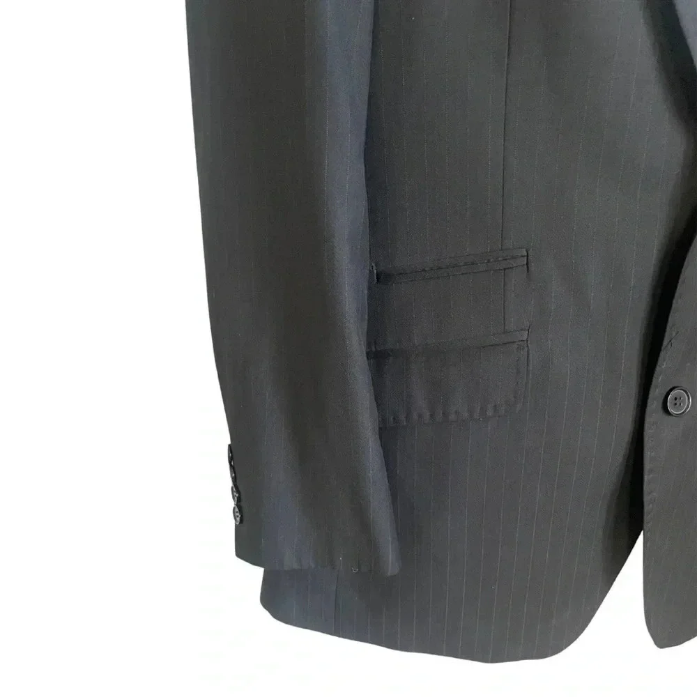 Statement Italy Confidence Blazer Suit Jacket Men's 40R Black -